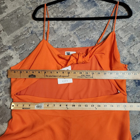 NWT Lita By Ciara Orange Cutout Flare Jumpsuit Viscose women's size XXL - Picture 9 of 14